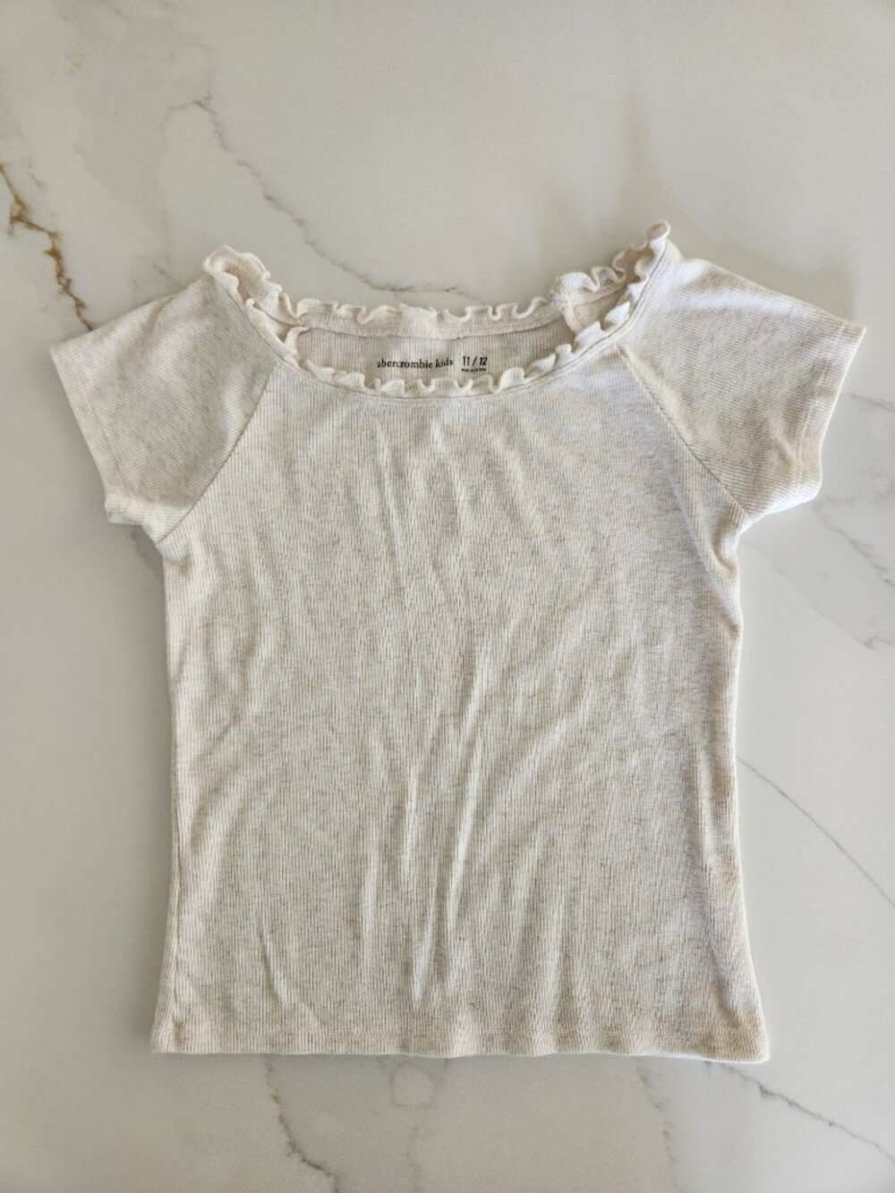 Abercrombie Kids cream Ruffle-Trim Scoop Neck Camisole